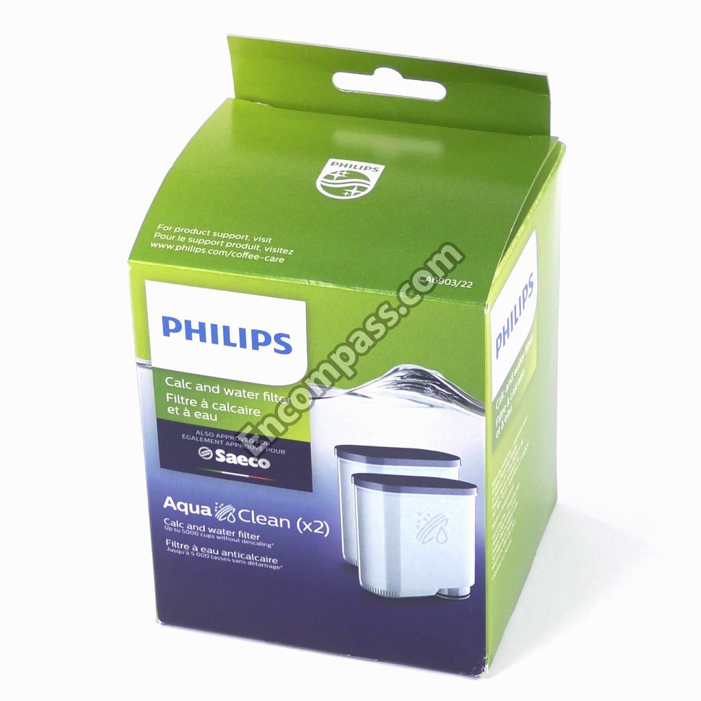 Lot de 2 filtres à eau pour machine à café Philips Saeco (CA6903